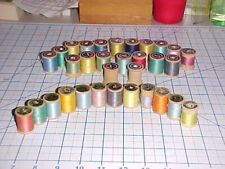 30 Vintage Sewing Thread On Wooden Spools Coats and Clark J.P. Coats Mercerized picture