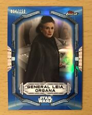 2022 TOPPS FINEST STAR WARS BLUE REFRACTOR GENERAL LEIA ORGANA #/150 LAST JEDI picture
