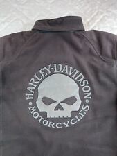 Harley Davidson Riding Gear Men's (L) Black Thick Fleece Skull Jacket - No Hood picture
