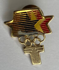 Vintage LA 1984 USA Olympics Enamel Lapel Pin, Stars - Los Angeles CA, 3/4” Wide picture