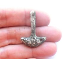 💥 WEARABLE ancient VIKING decorated silver THOR'S HAMMER amulet - viking relic picture
