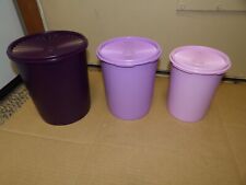 Tupperware Heritage Servalier Nesting Canisters with Lids, 6 Piece Set, Purple picture