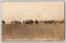 WW1 WWI Artillery Mounted Drill Camp MacArthur Waco TX RPPC Real Photo Postcard picture