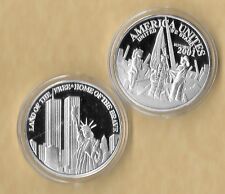 America Unites 911 9-11 Challenge Commemorative Medallion Silver Coin New picture