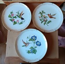 Vintage Edward Marshall Boehm Hummingbird Plate Set of 3 Wall Hangers picture