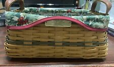 2002 Longaberger Christmas Collection Classics basket, Green with Combo Liners picture