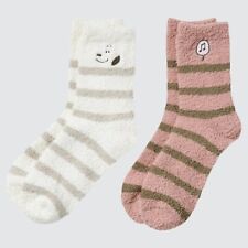 Peanuts Snoopy HEATTECH Room Socks 2 Pairs Women Size 7.5-10 picture