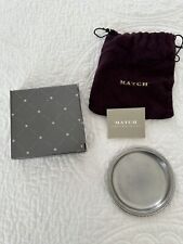 New In Box Match Pewter Scalloped Rim Bottle Coaster Italy picture