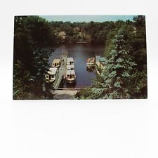 Upper Dells Boat Dock, Wisconsin Dells WI Unposted Vintage Chrome Postcard picture
