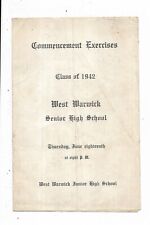 Class of 1942- West Warwick Senior High School Commencement Exercises-list grads picture