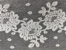 Antique handmade bobbin lace poppy motifs & handmade net, uneven piece as shown picture