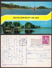 1972 Michigan Postcard - Greetings from Mullett Lake picture