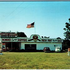 c1950s Vero Beach, FL Kennedy Groves Fruit Shippers Postcard Food Store Car A74 picture