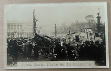 Vintage Postcard Boche Tank, Place de la Concorde German Tank in Paris France picture