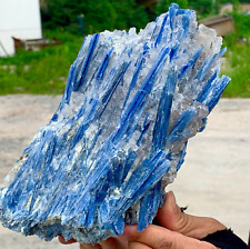 4.93LB  Rare Natural beautiful Blue KYANITE with Quartz Crystal Specimen Rough picture