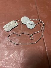 Authentic US Military ID DOG TAGS 1918 WW1 & WW2 Clarke Family World War Soldier picture