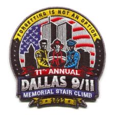 Dallas 9-11 Memorial Stair Climb 11th Annual 2022 Fire EMS Police Patch Texas TX picture
