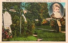 Vintage John Brown's grave postcard with white border in North Elba, NY picture