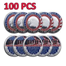 100PCS Thank You for Your Service Veteran Challenge Coin Commemorative Military picture