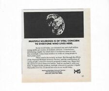1977 National Multiple Sclerosis Society New York Old Vintage Print Ad picture