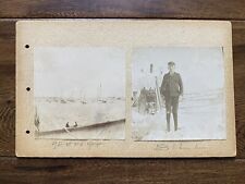 Newport Rhode Island Boats in Water & Young Man in Winter Antique Vintage Photos picture