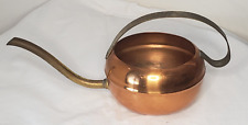 Vintage  COPPERCRAFT GUILD Taunton Mass. Copper Brass Small Watering Can Long... picture
