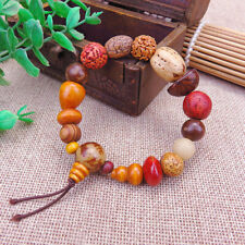 Natural Bodhi Nut Bracelet Bangles Charm Tibet Buddhist Prayer Wood Beads Gift picture