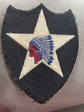 WW2/II US Army 2nd Infantry Division patch White Back No Glow picture