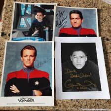 Star Trek Autograph 8x10 Photo Lot Of 4 Terry Farrel,garret Wang,Robert Beltran picture