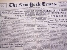 1948 MARCH 28 NEW YORK TIMES - ZIONIST PLANES BOMB ARAB FORCES - NT 4380 picture