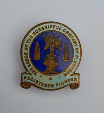 VTG WORSHIPFUL COMPANY OF PLUMBERS REGISTERED PLUMBER CITY LIVERY B/HOLE BADGE picture