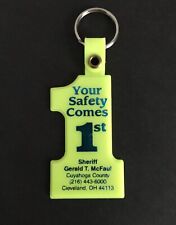 Vintage Keychain CUYAHOGA COUNTY SHERIFF OHIO #1 Key Fob Ring Gerald McFaul USA picture