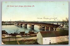 Postcard Old Camel Back Bridge Harrisburg PA Pennsylvania picture