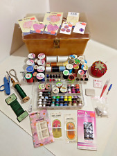 Vintage Wilson Wil-Hold Sewing Box Filled With Sewing Accessories picture