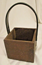 Wooden Box with Leather Handle 6x6x5 (SKU# 1824) picture