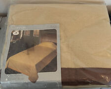 Vintage Cannon Plaza Blanket 72” x 90” Twin/Full Beige  picture