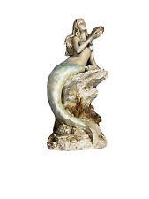 Large Aquamarine Pretty Goddess Mermaid Listening To Ocean Sconce picture