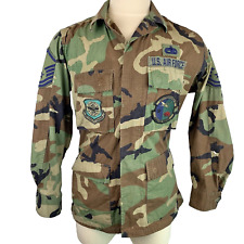 USAF Hot Weather Coat Woodland Camo Men’s Small Regular Air Mobility Command picture