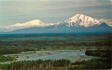 Mt Sanford Mt Drum Wangell Mountain Tok Cut Off Highway Alaska AK Postcard picture