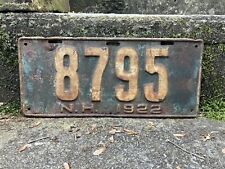Authentic 1922 New Hampshire License Plate Metal Vintage License Plate Auto Tag picture
