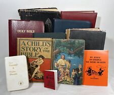 LOT OF 11 ASSORTED VINTAGE RELIGIOUS CHRISTIAN HOLY BIBLE STORY BOOKS LOOK WOW picture