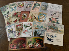 Lot of 23 Antique Greetings Vintage Postcards with Bird~BIRDS~ in sleeves-h893 picture