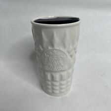 2014 Starbucks 10oz Ceramic White Tumbler w/Lid picture