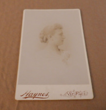 c.1890 ST. PAUL MINNESOTA WOMAN CABINET CARD PHOTO PHOTOGRAPH MN MINN HAYNES picture