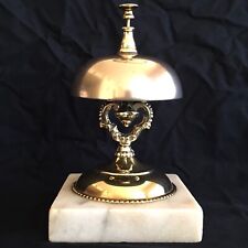ANTIQUE GENERAL STORE - HOTEL COUNTER BRASS TAP SERVICE CALL BELL - MARBLE BASE picture