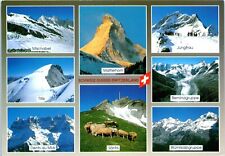 Mountain Views of Schweiz-Suisse-Switzerland Multiview Postcard picture