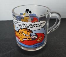 Vintage McDonald's Garfield Glass Coffee Mug 10oz 1978 