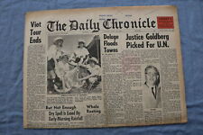 1965 JULY 20 DAILY CHRONICLE NEWSPAPER-JUSTICE GOLDBERG PICKED FOR U.N.- NP 8496 picture
