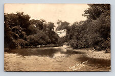 c1909 RPPC Scenic View Along the Oswayo River Oswayo Pennsylvania PA Postcard picture