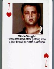 Seven Of Hearts Vince Vaughn Mugshot Starz Behind Bars Playing Card 2003 picture